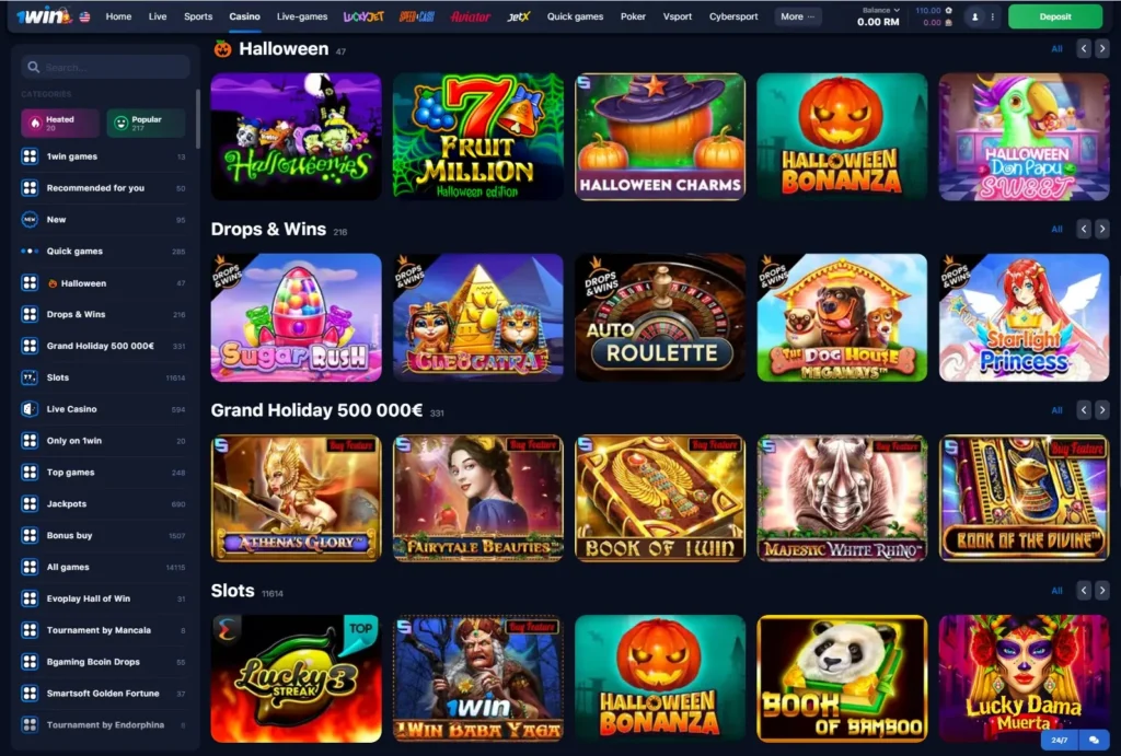 1WIN Casino jogos online